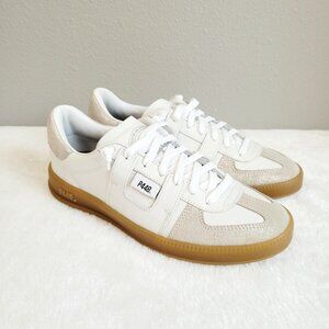 P448 | Monza Casual Low Profile Leather Sneaker Glitterfine Metallic Accents